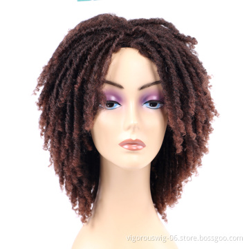 Vigorous Wholesale Lowest Price Short Dirty Braid Passion Twist Crochet Micro Braided Wigs For Black Women